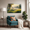 Misty Meadow at Dawn Living Room Demo