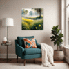 Misty Meadow at Dawn Living Room Demo