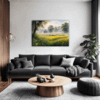 Misty Meadow at Dawn Living Room Demo