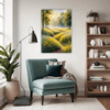 Misty Meadow at Dawn Living Room Demo
