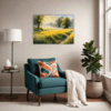 Misty Meadow at Dawn Living Room Demo