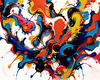 Modern Abstract Color Exploration Color Field Art Print
