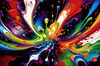 Modern Abstract Art Print of Color Field Exploration