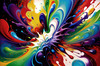 Modern Abstract Art Print of Color Field Exploration