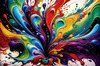 Modern Abstract Art Print of Color Field Exploration