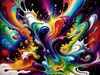 Modern Abstract Art Print of Color Field Exploration