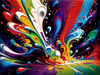 Modern Abstract Art Print of Color Field Exploration