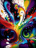 Modern Abstract Art Print of Color Field Exploration