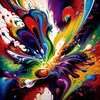 Modern Abstract Art Print of Color Field Exploration