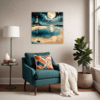 Moonlit Lighthouse Seashore Living Room Demo