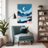 Moonlit Mountain Living Room Demo