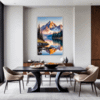 Mountain Lake Sunrise Dining Room Demo