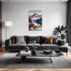 Mountain Lake Sunrise Living Room Demo