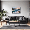 Mountain Lake Sunrise Living Room Demo