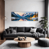 Mountain Lake Sunrise Living Room Demo