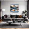 Mountain Lake Sunrise Living Room Demo