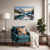 Mountain Lake Sunrise Living Room Demo
