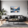 Mountain Lake Sunrise Living Room Demo