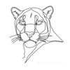 Minimalist Line Art Tracing Mountain Lion's Back