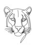 Minimalist Line Art Tracing Mountain Lion's Back