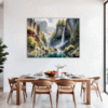 Mountain Waterfall Serenity Dining Room Demo