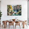 Mountain Waterfall Serenity Dining Room Demo