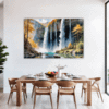 Mountain Waterfall Serenity Dining Room Demo