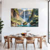 Mountain Waterfall Serenity Dining Room Demo