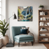 Mountain Waterfall Serenity Living Room Demo