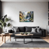 Mountain Waterfall Serenity Living Room Demo