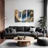 Mountain Waterfall Serenity Living Room Demo