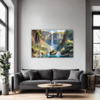 Mountain Waterfall Serenity Living Room Demo