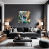 Mountain Waterfall Serenity Living Room Demo