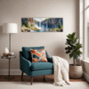 Mountain Waterfall Serenity Living Room Demo