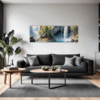 Mountain Waterfall Serenity Living Room Demo