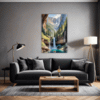 Mountain Waterfall Serenity Living Room Demo
