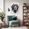 Newfoundland Dog Artwork Living Room Demo