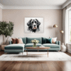 Newfoundland Dog Artwork Living Room Demo