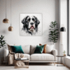 Newfoundland Dog Artwork Living Room Demo