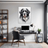 Newfoundland Dog Artwork Office Demo