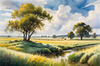 Open Plains with Grazing Herd and Dynamic Cloud Shadows