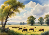 Open Plains with Grazing Herd and Dynamic Cloud Shadows
