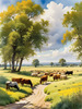 Open Plains with Grazing Herd and Dynamic Cloud Shadows
