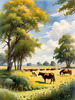 Open Plains with Grazing Herd and Dynamic Cloud Shadows