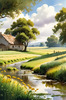 Open Plains with Grazing Herd and Dynamic Cloud Shadows