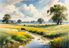 Open Plains with Grazing Herd and Dynamic Cloud Shadows