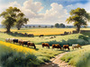 Open Plains with Grazing Herd and Dynamic Cloud Shadows