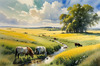 Open Plains with Grazing Herd and Dynamic Cloud Shadows