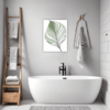 Ornate Calathea Leaf Bathroom Demo