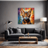Passionate Abyssinian Cat Living Room Demo